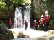 waterfall swimming